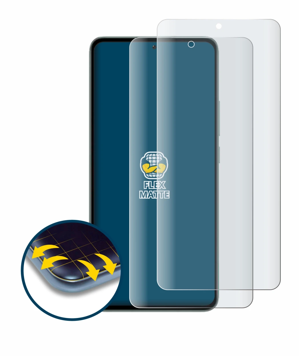 Immagine del dispositivo Xiaomi 13T Pro con un'ampia varietà di protezioni per lo schermo.