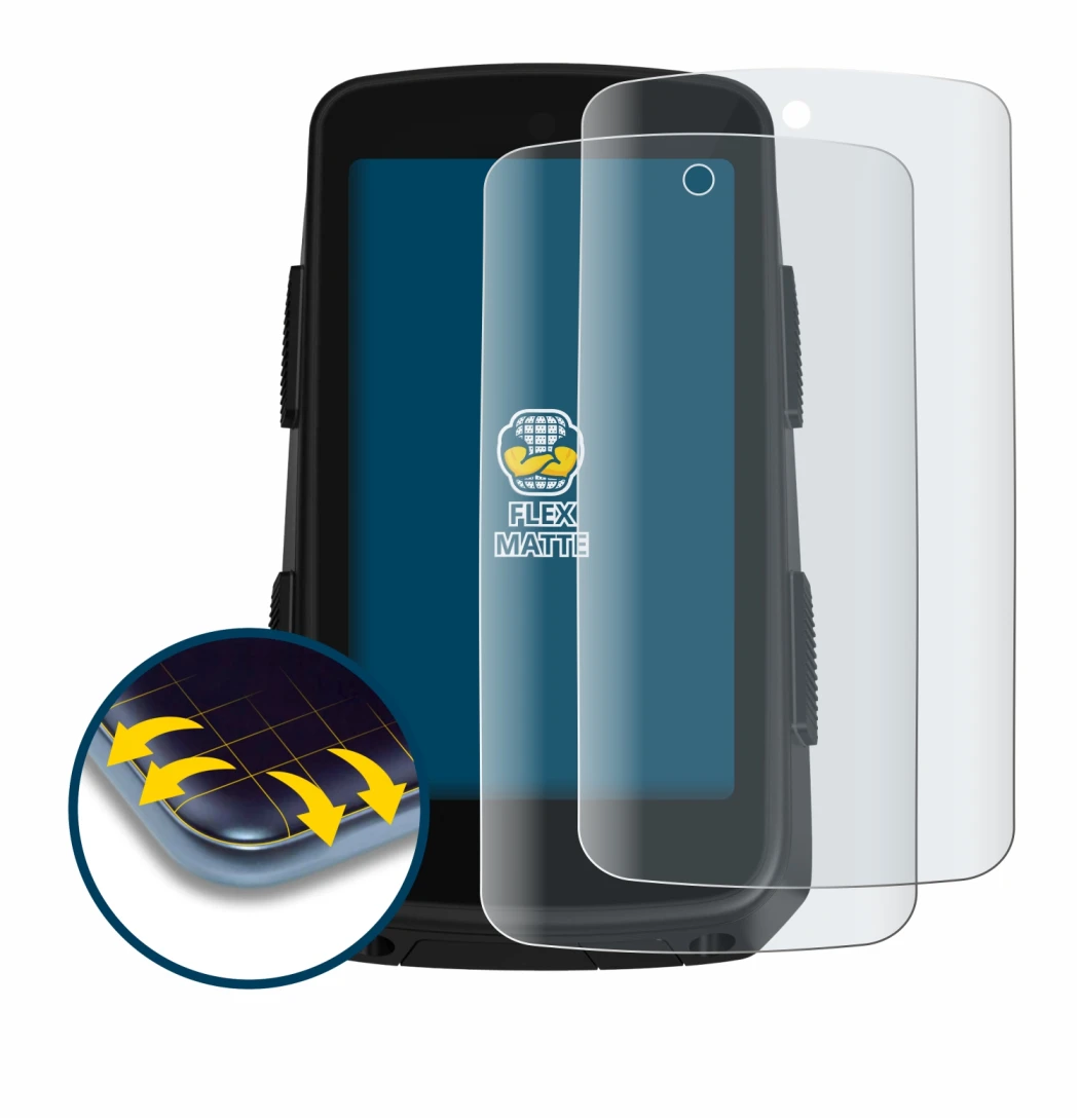 Immagine del dispositivo Hammerhead Karoo 3 con un'ampia varietà di protezioni per lo schermo.