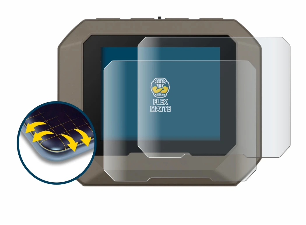 Immagine del dispositivo Garmin Xero C1 Pro con un'ampia varietà di protezioni per lo schermo.