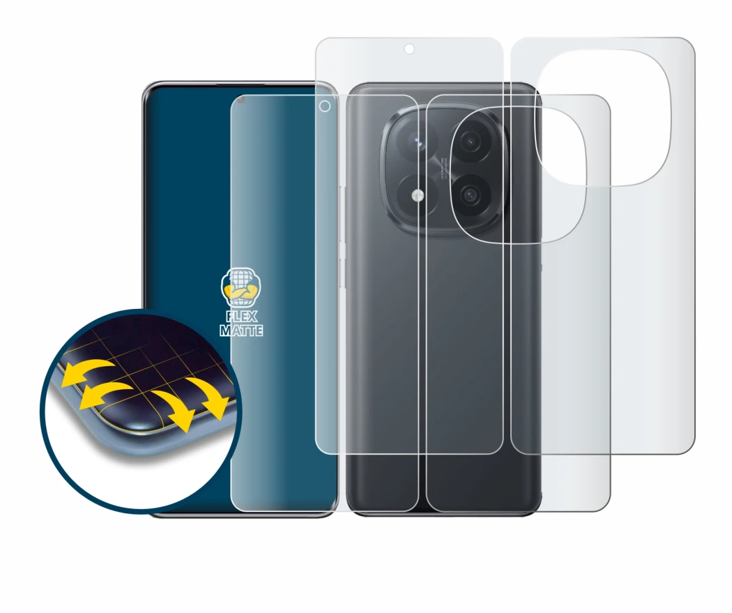 Immagine del dispositivo Xiaomi Redmi Note 14 Pro Plus (Fronte+Retro) con un'ampia varietà di protezioni per lo schermo.