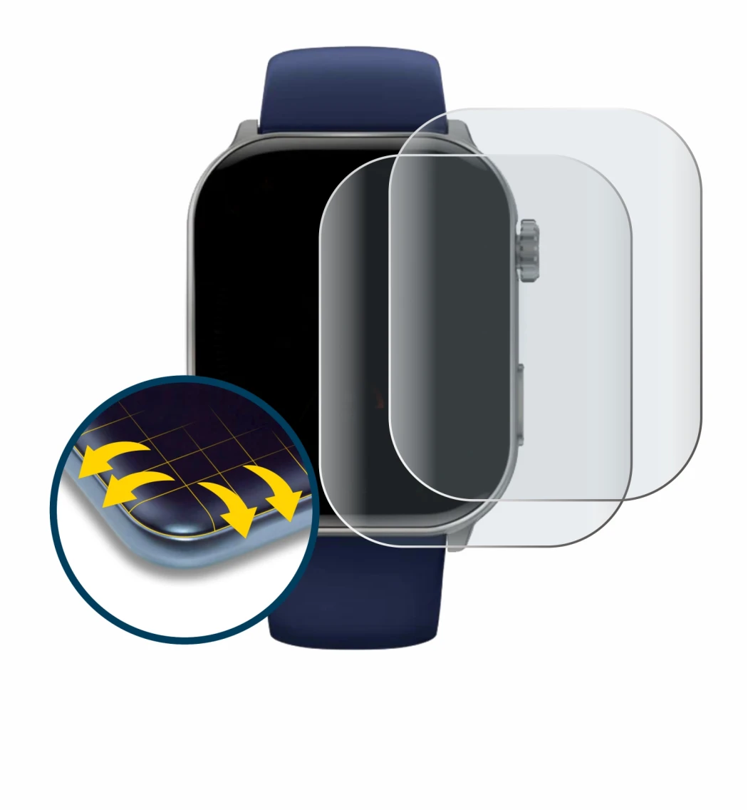 Immagine del dispositivo Gard Pro Health Smartwatch 3 (48 mm) con un'ampia varietà di protezioni per lo schermo.