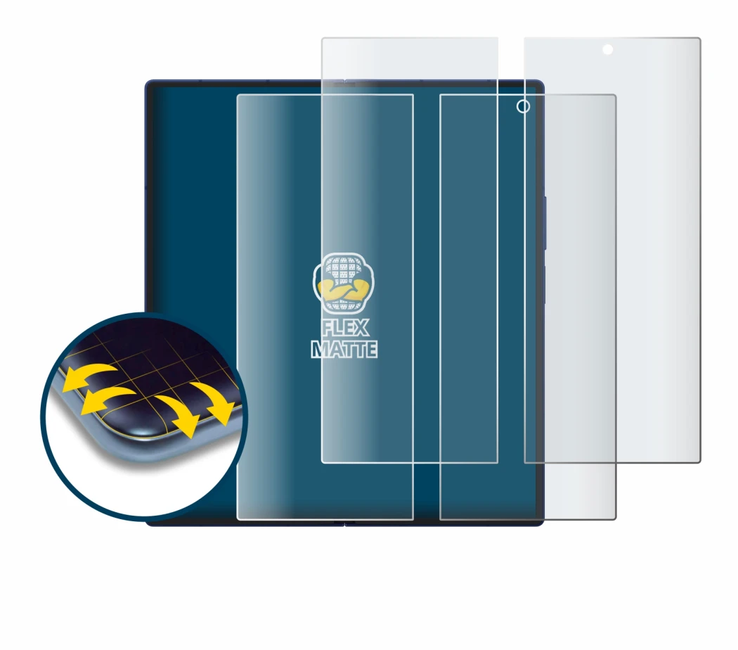 Immagine del dispositivo Samsung Galaxy Z Fold 7 (Display interno) con un'ampia varietà di protezioni per lo schermo.