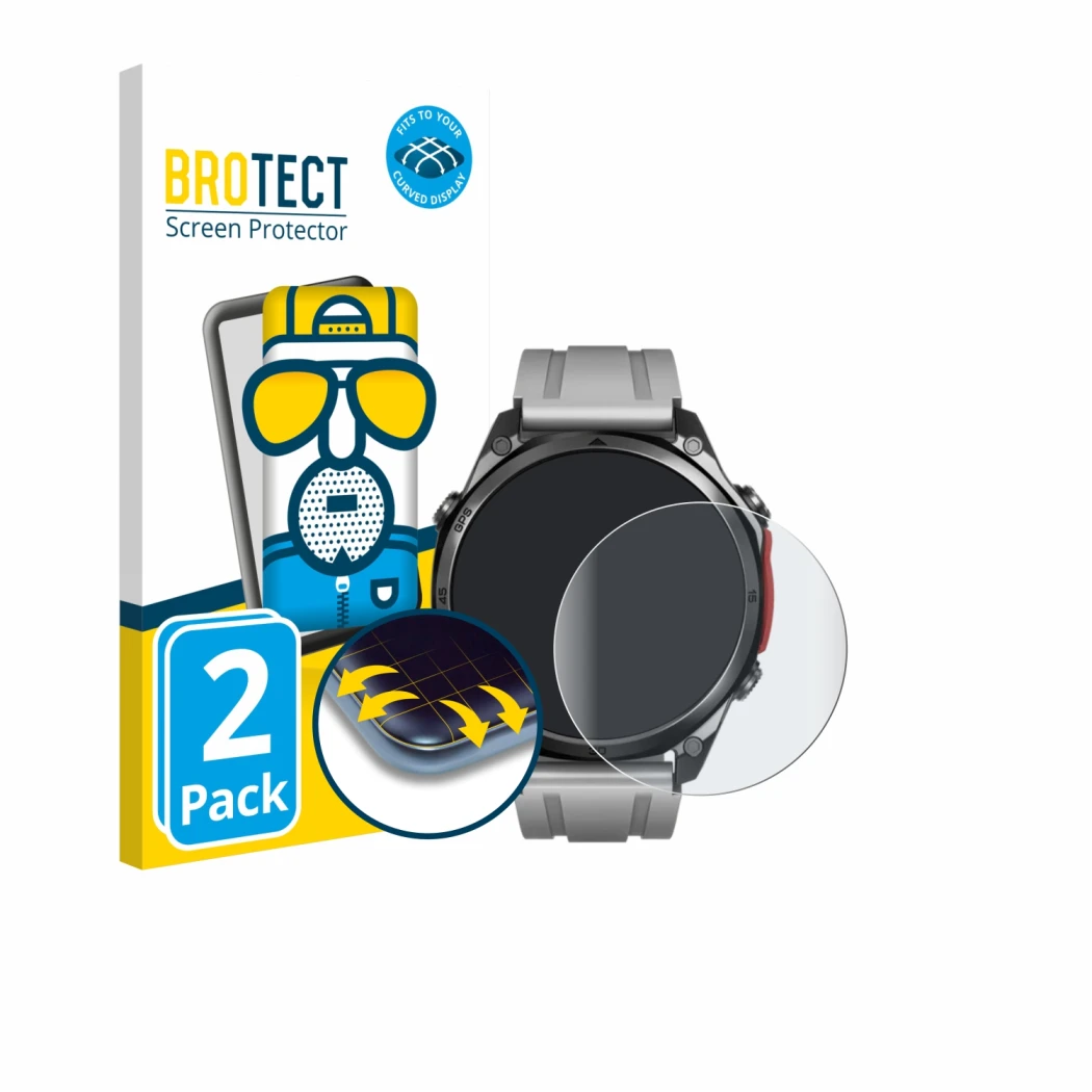 Parte frontale di una confezione del prodotto con il logo del marchio BROTECT. Accanto è raffigurato il dispositivo Doogee Any
