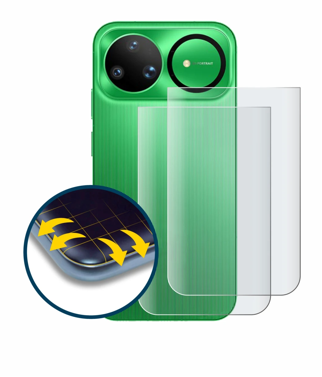 Immagine del dispositivo Huawei Nova 15 Ultra (Posteriore) con un'ampia varietà di protezioni per lo schermo.