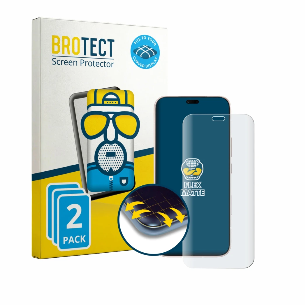 Parte frontale di una confezione del prodotto con il logo del marchio BROTECT. Accanto è raffigurato il dispositivo Honor 600