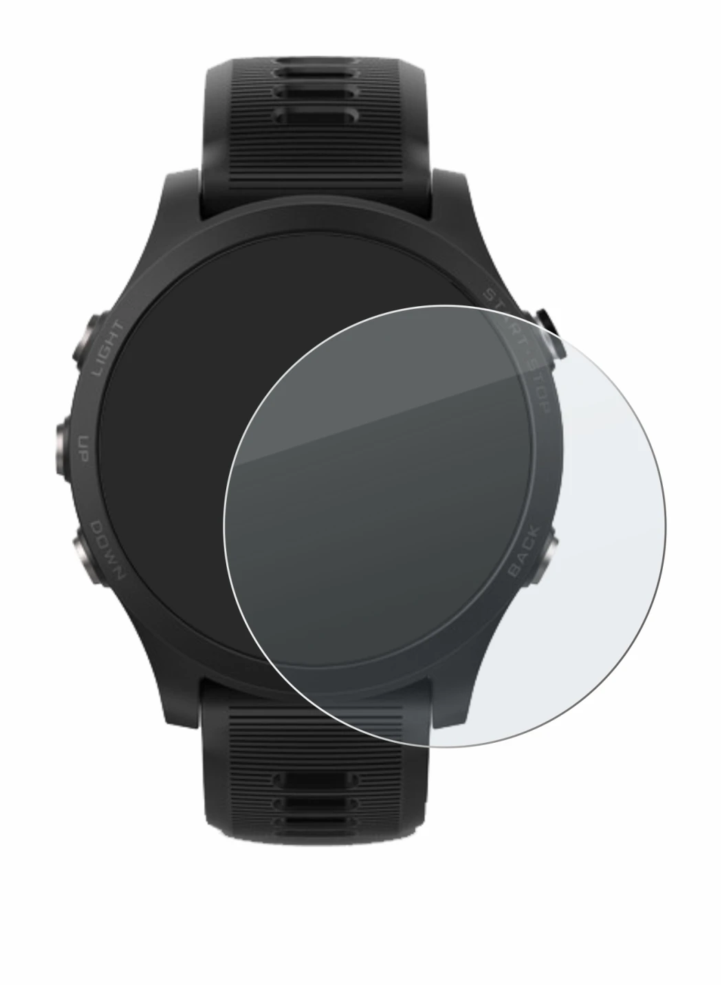 Immagine del dispositivo Garmin Forerunner 935 con un'ampia varietà di protezioni per lo schermo.