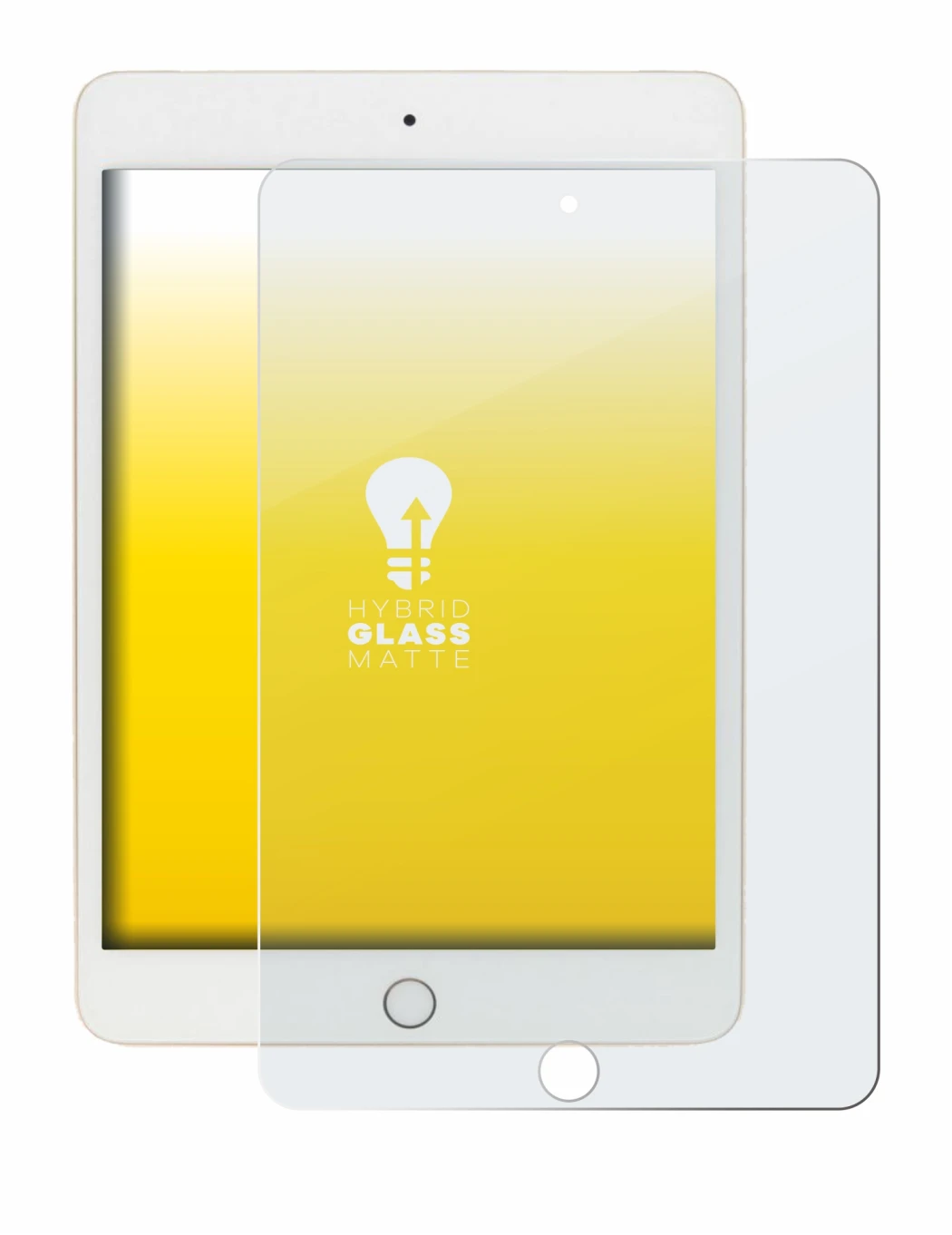 Immagine del dispositivo Apple iPad Mini 5 2019 (5a. Gen.) con un'ampia varietà di protezioni per lo schermo.