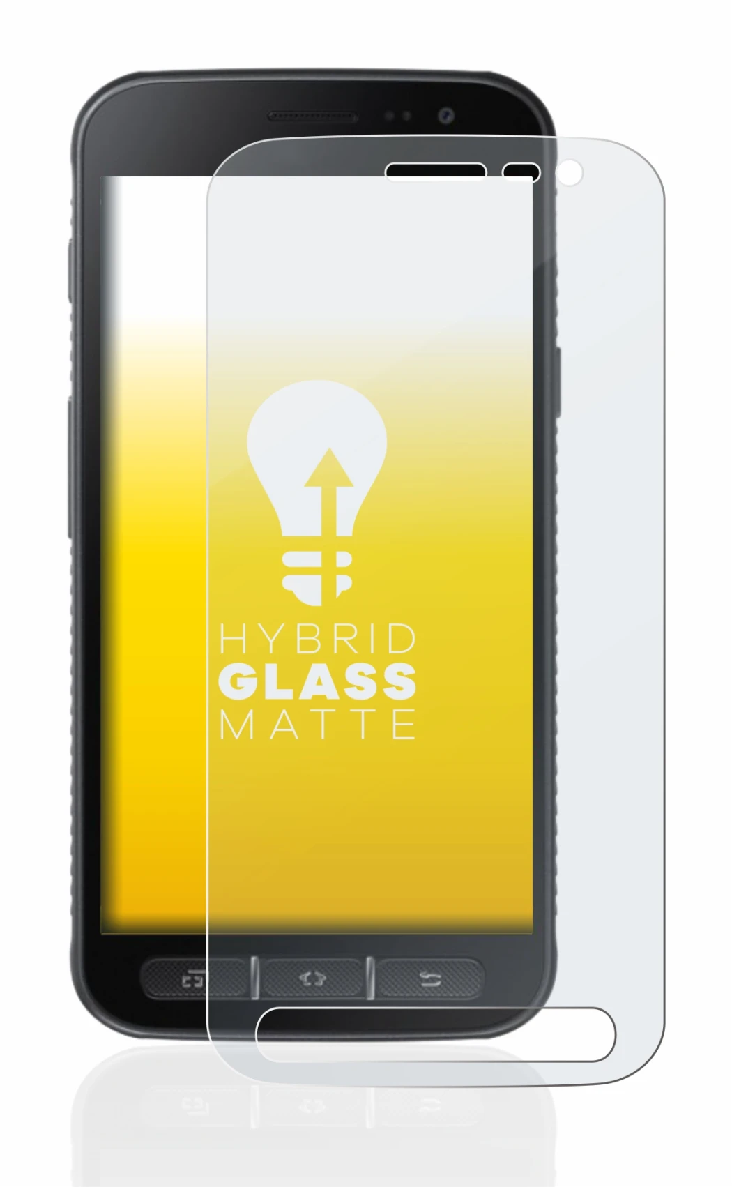 Immagine del dispositivo Samsung Galaxy XCover 4s con un'ampia varietà di protezioni per lo schermo.