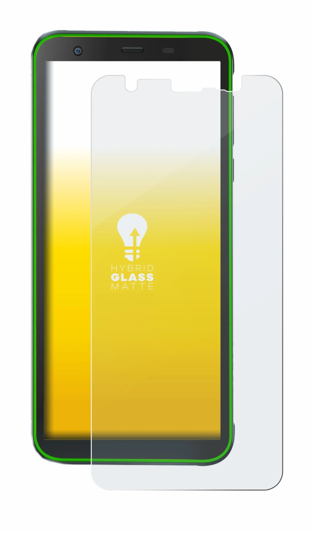 Immagine del dispositivo Blackview BV6300 Pro con un'ampia varietà di protezioni per lo schermo.