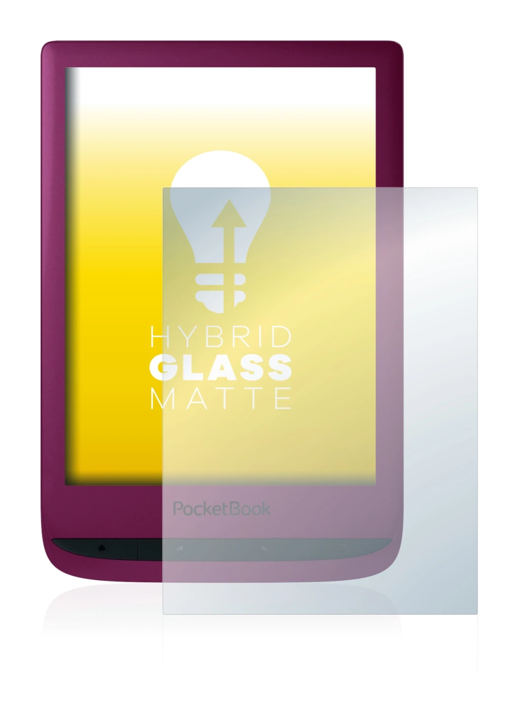 Immagine del dispositivo PocketBook Touch Lux 5 con un'ampia varietà di protezioni per lo schermo.