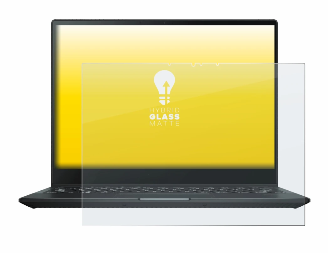 Immagine del dispositivo ASUS Rog Flow X13 2022 con un'ampia varietà di protezioni per lo schermo.