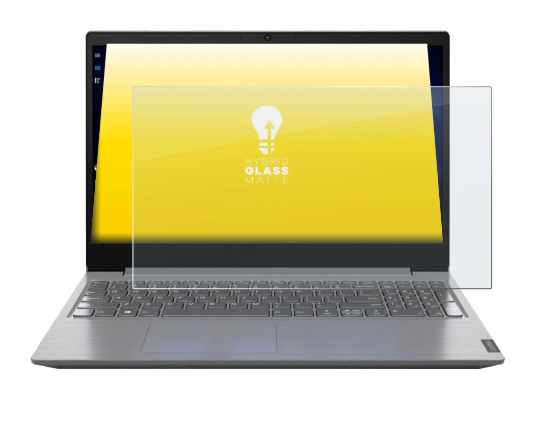 Immagine del dispositivo Lenovo V15 82C500G4GE con un'ampia varietà di protezioni per lo schermo.