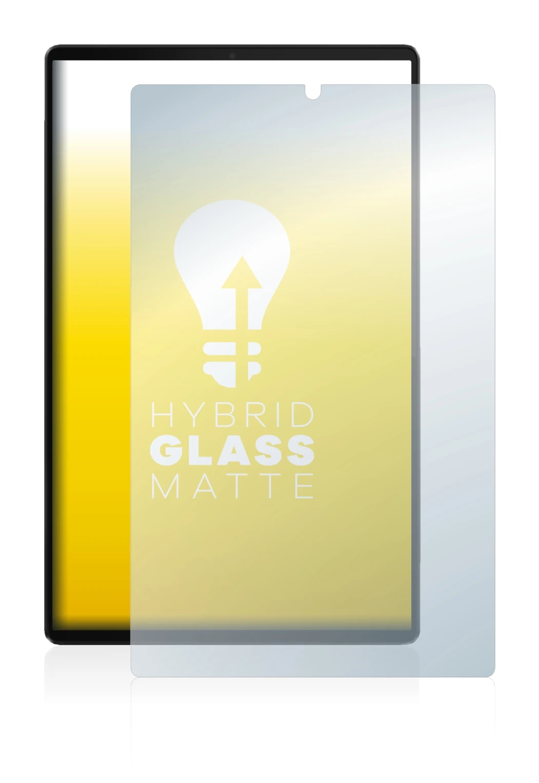 Immagine del dispositivo Lenovo Tab M10 FHD Plus con un'ampia varietà di protezioni per lo schermo.