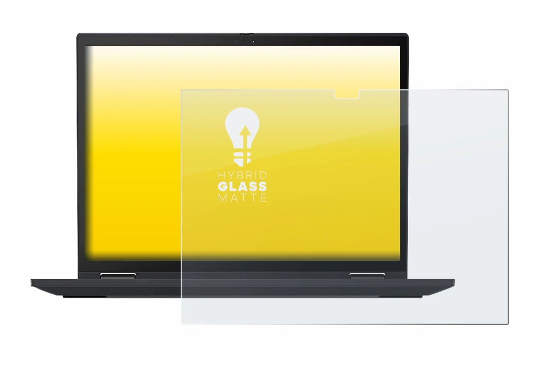 Immagine del dispositivo Lenovo ThinkPad X13 Yoga Gen 2 con un'ampia varietà di protezioni per lo schermo.