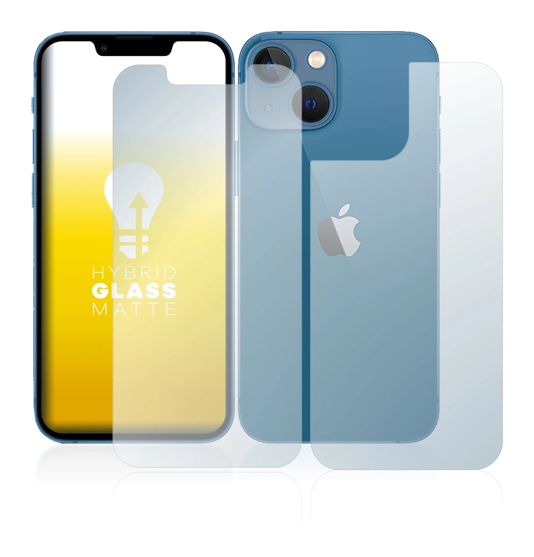 Immagine del dispositivo Apple iPhone 13 mini (Fronte+Retro) con un'ampia varietà di protezioni per lo schermo.