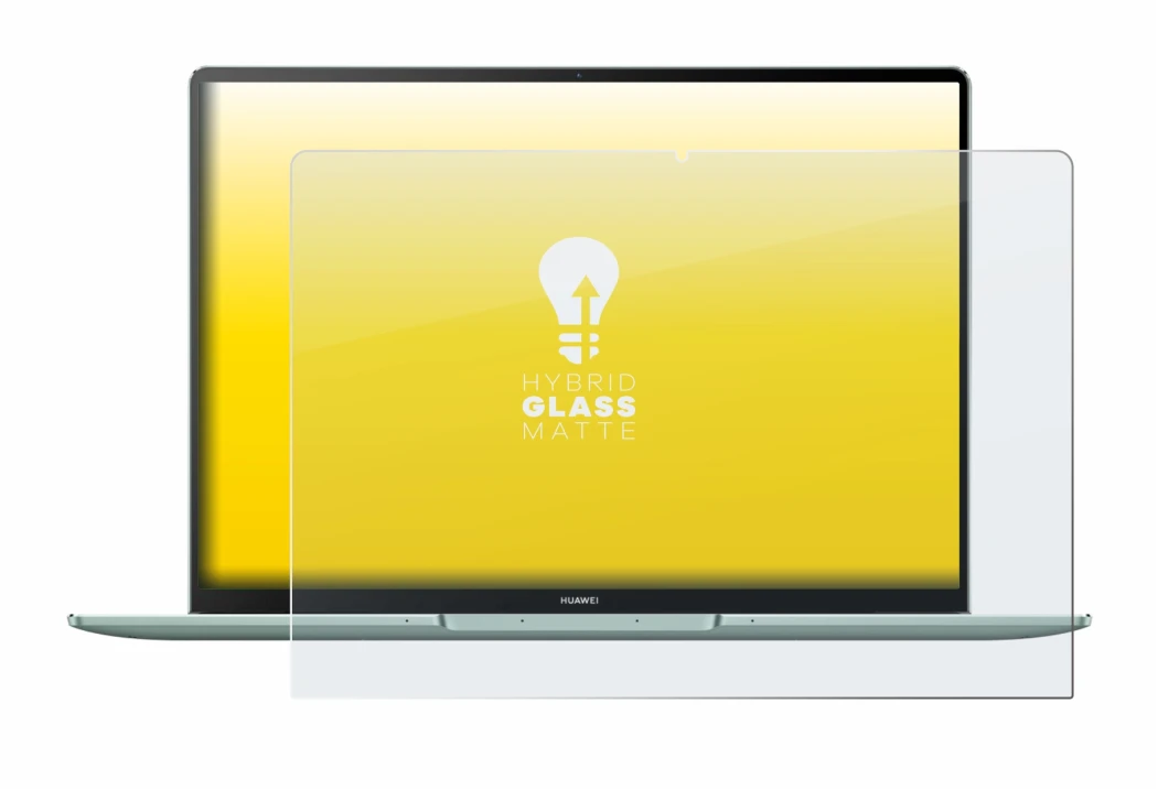 Immagine del dispositivo Huawei MateBook 14s con un'ampia varietà di protezioni per lo schermo.