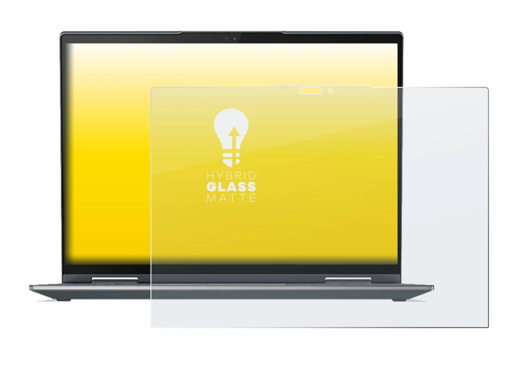 Immagine del dispositivo Lenovo ThinkPad X1 Yoga Gen 7 con un'ampia varietà di protezioni per lo schermo.