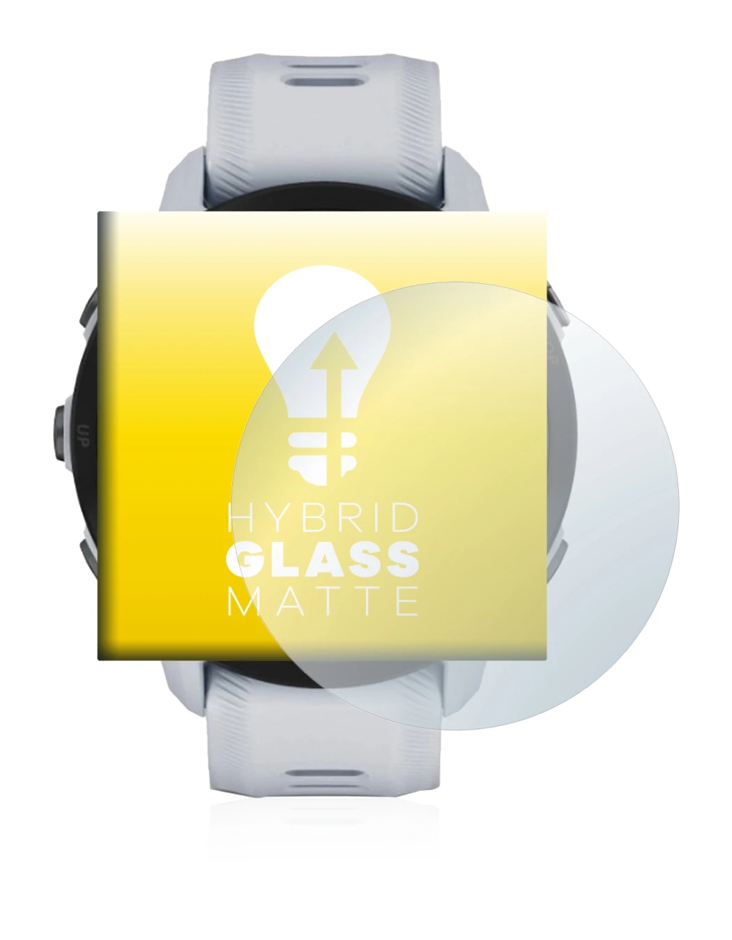 Immagine del dispositivo Garmin Forerunner 955 Solar con un'ampia varietà di protezioni per lo schermo.