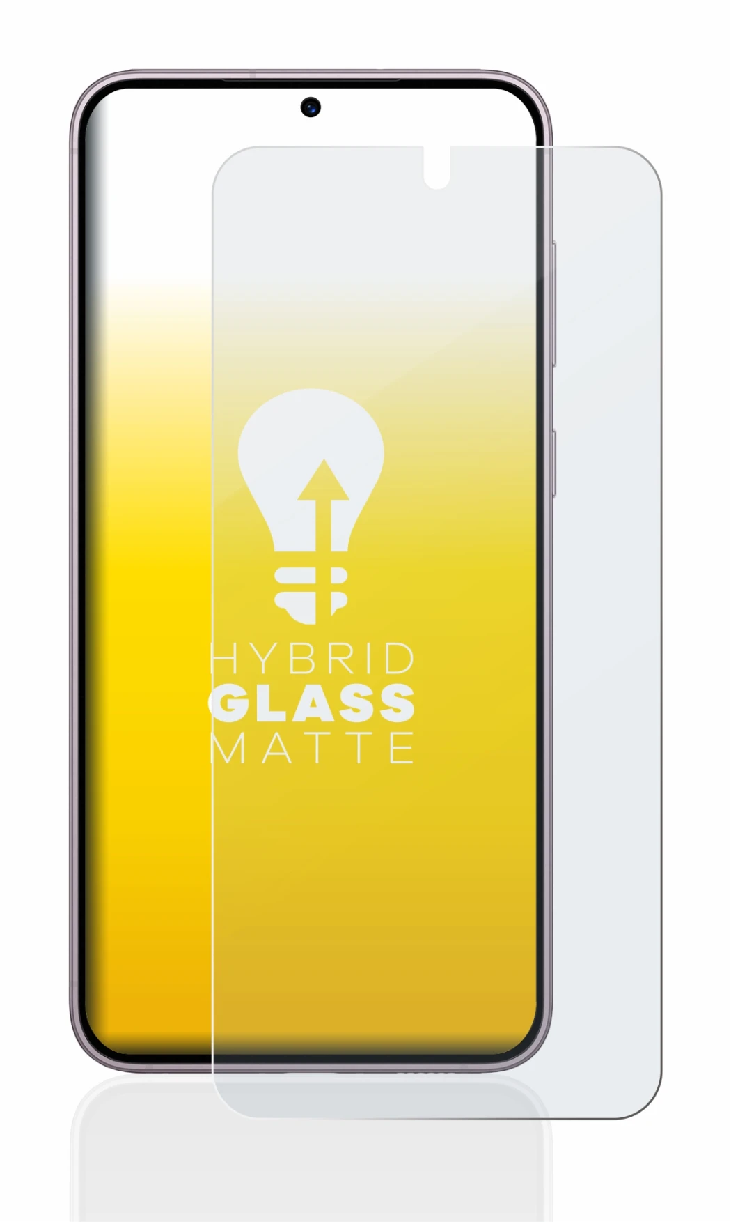 Immagine del dispositivo Samsung Galaxy S23 con un'ampia varietà di protezioni per lo schermo.