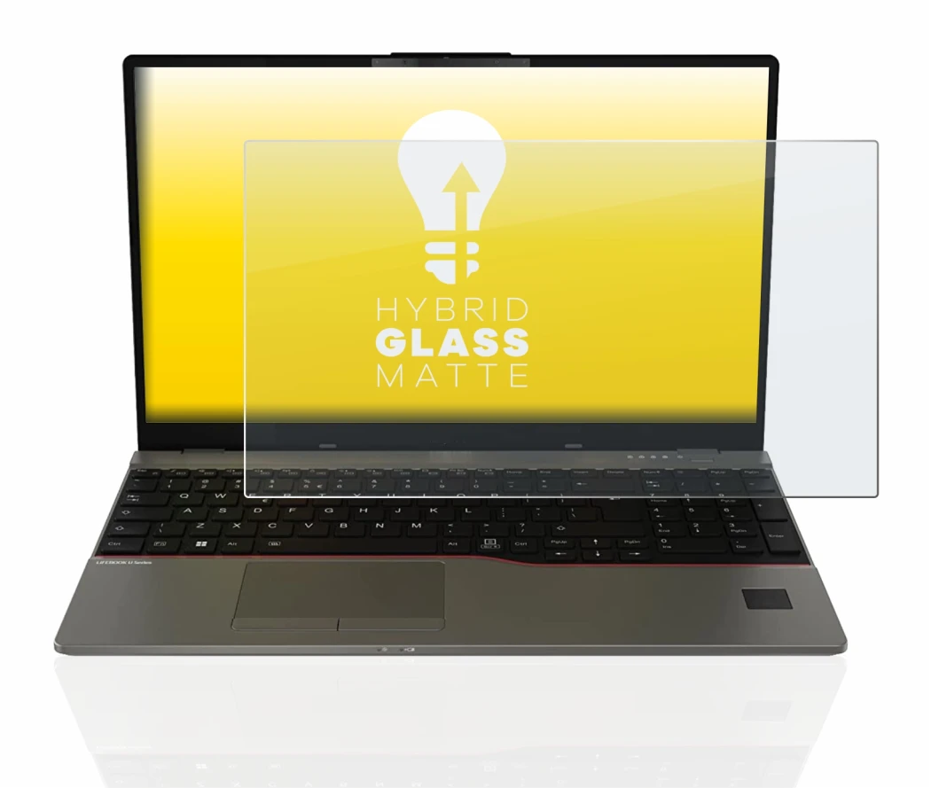 Immagine del dispositivo Fujitsu Lifebook U7512 con un'ampia varietà di protezioni per lo schermo.