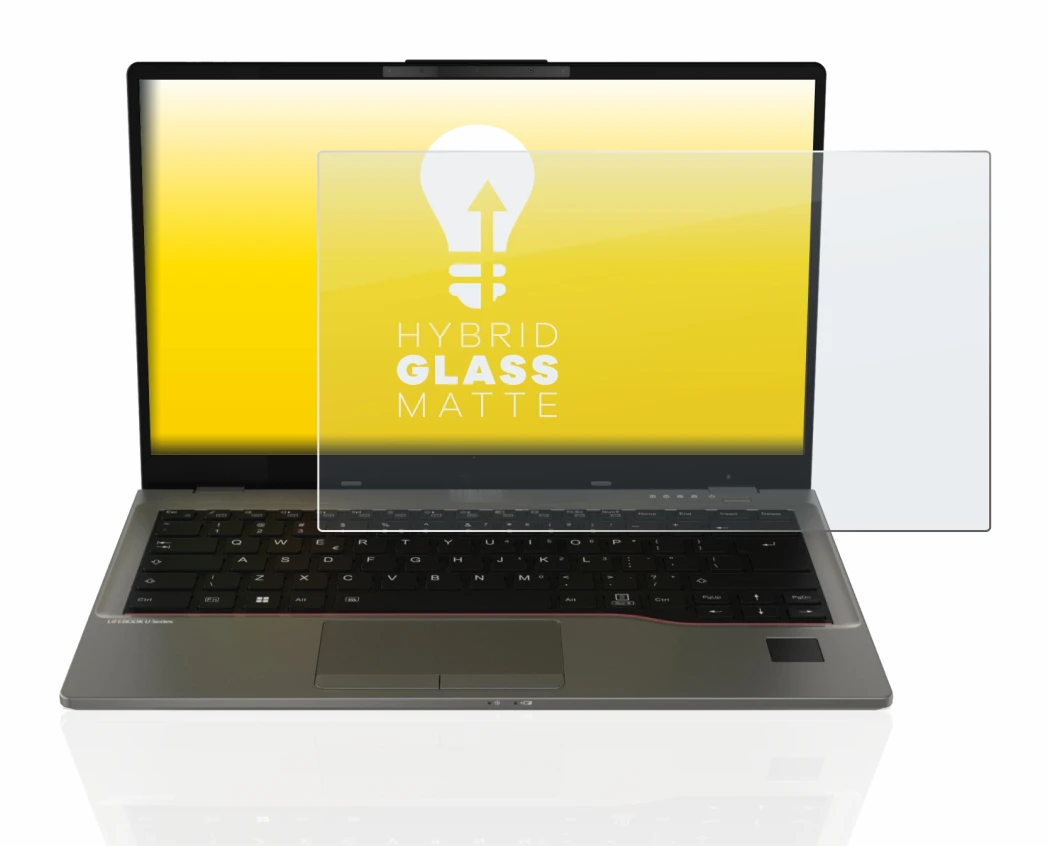 Immagine del dispositivo Fujitsu Lifebook U7412 con un'ampia varietà di protezioni per lo schermo.