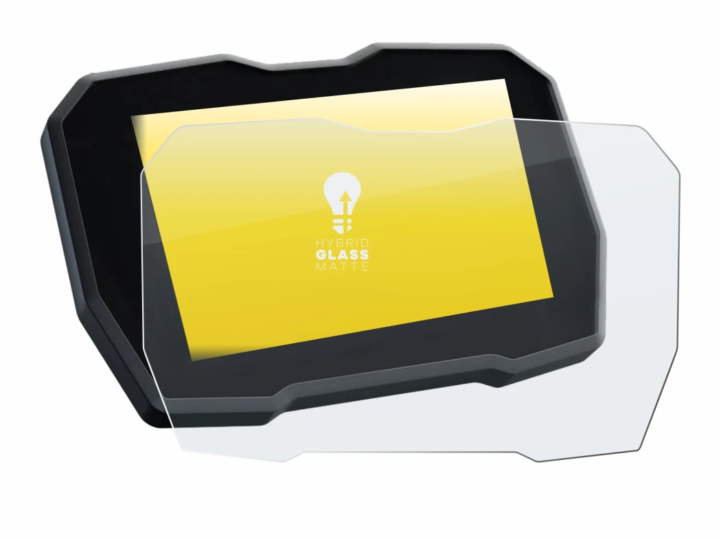 Immagine del dispositivo Ducati Multistrada V4 2021+ con un'ampia varietà di protezioni per lo schermo.