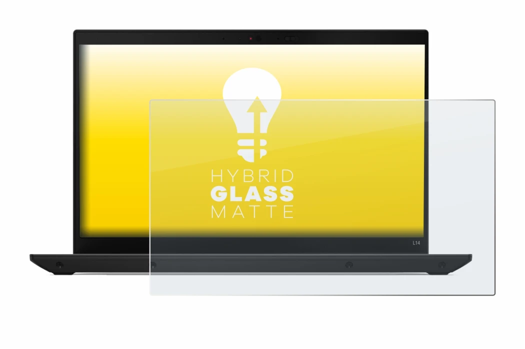 Immagine del dispositivo Lenovo ThinkPad L14 Gen 4 con un'ampia varietà di protezioni per lo schermo.