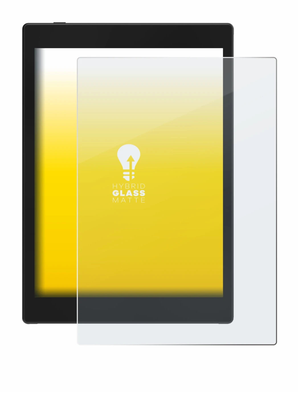 Immagine del dispositivo Boox Tab Mini C con un'ampia varietà di protezioni per lo schermo.