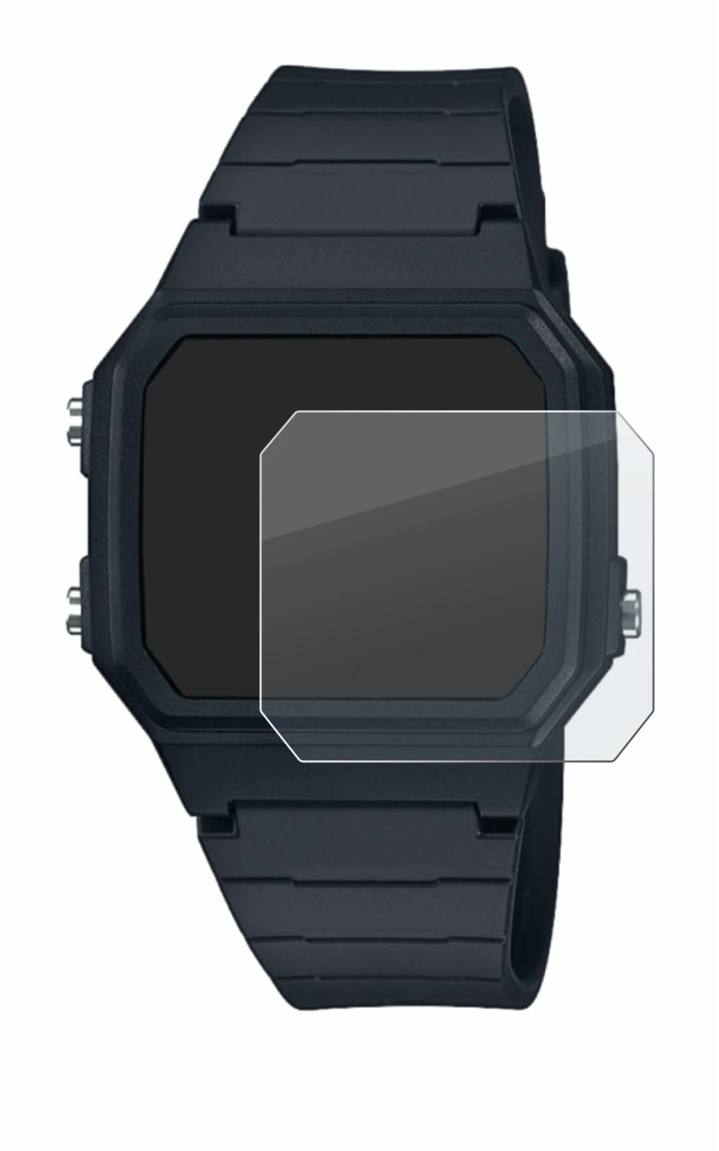 Immagine del dispositivo Casio W-217H-1AVCF con un'ampia varietà di protezioni per lo schermo.