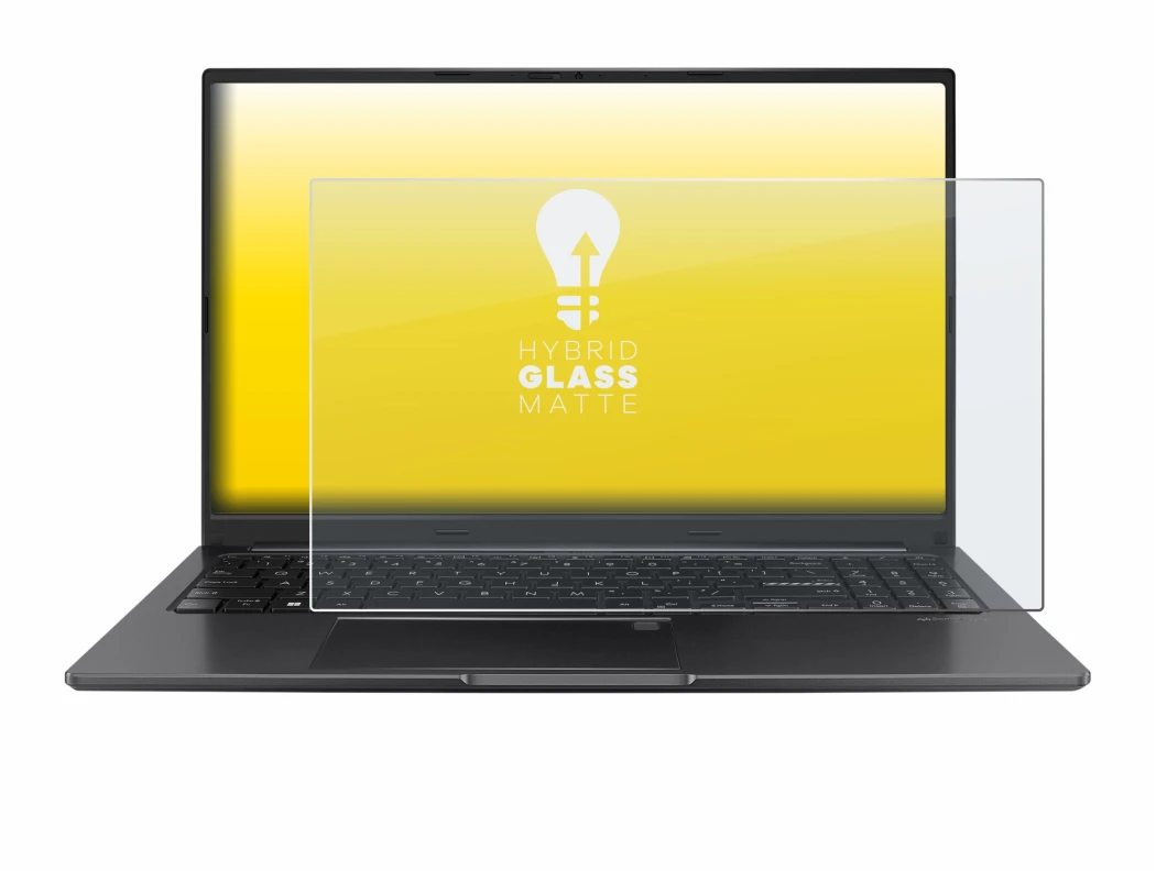 Immagine del dispositivo ASUS Vivobook 15 OLED con un'ampia varietà di protezioni per lo schermo.