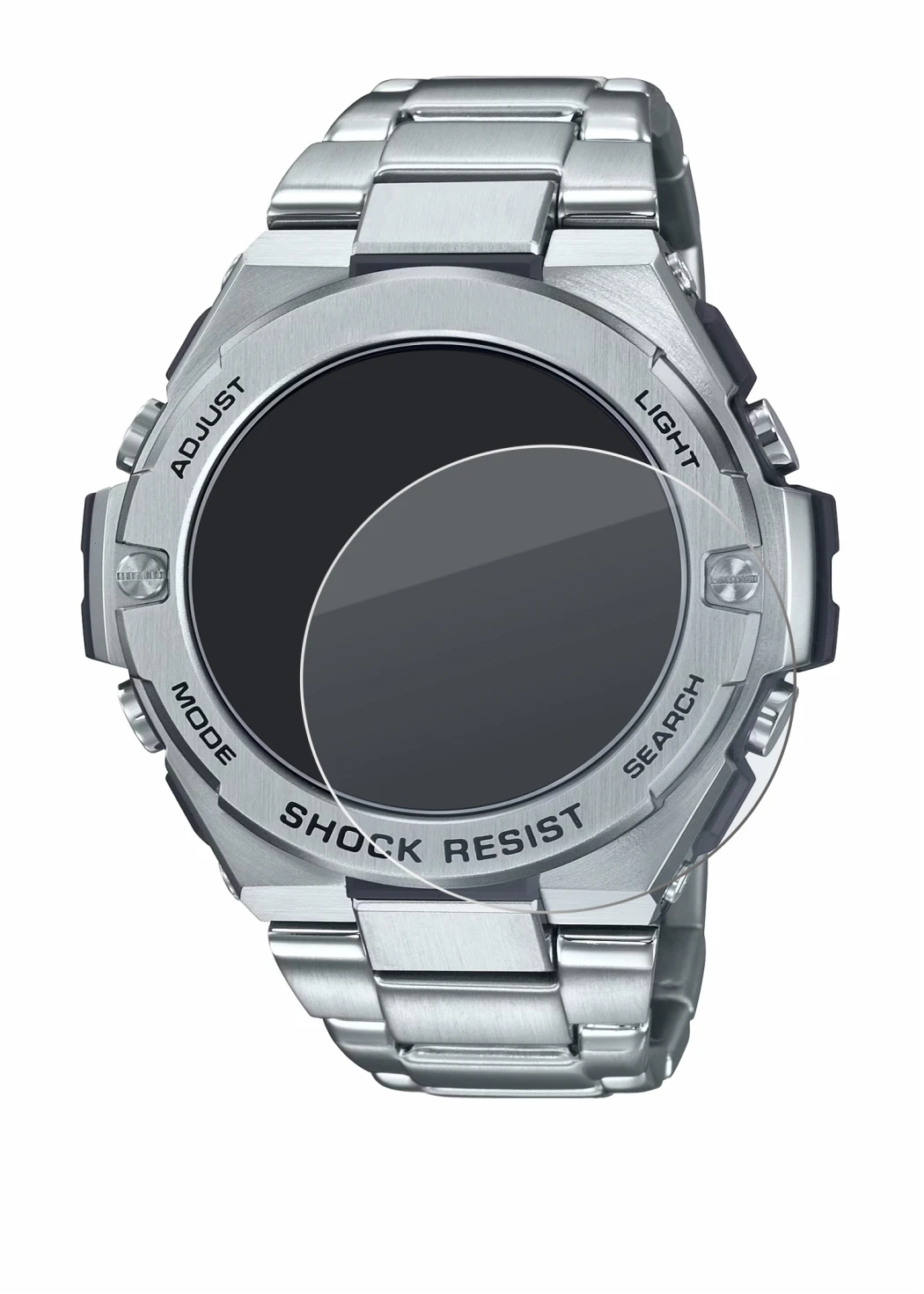 Immagine del dispositivo Casio G-Shock GST-B500D-1A con un'ampia varietà di protezioni per lo schermo.