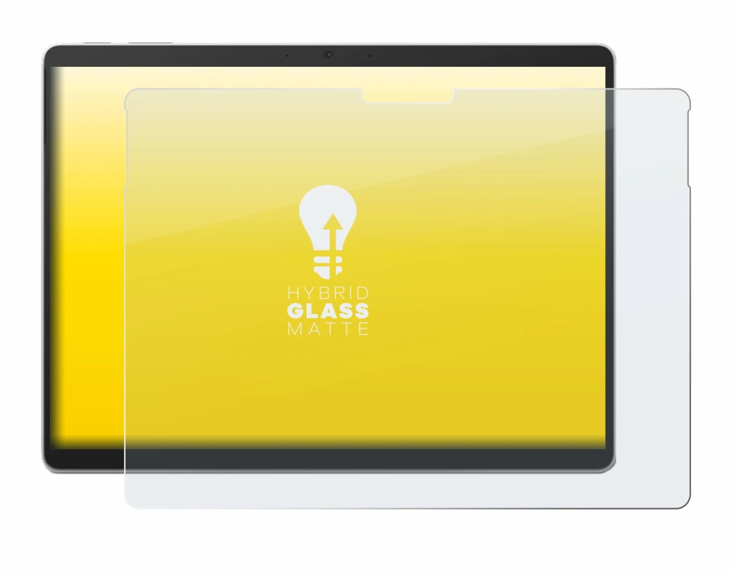 Immagine del dispositivo Microsoft Surface Pro 10 con un'ampia varietà di protezioni per lo schermo.