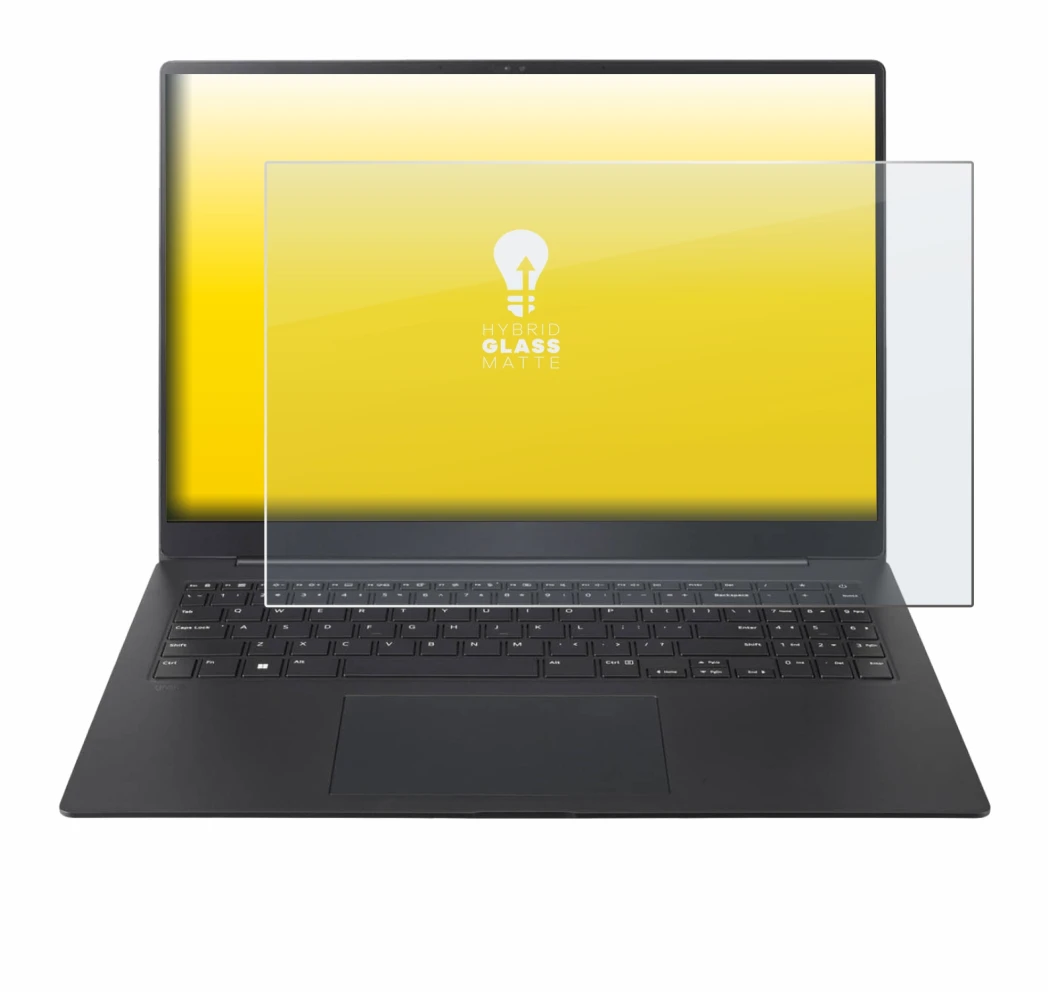 Immagine del dispositivo LG gram Pro 16 2024 con un'ampia varietà di protezioni per lo schermo.