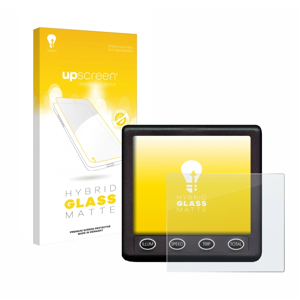 Parte frontale di una confezione del prodotto con il logo del marchio upscreen. Accanto è raffigurato il dispositivo Nasa Mari