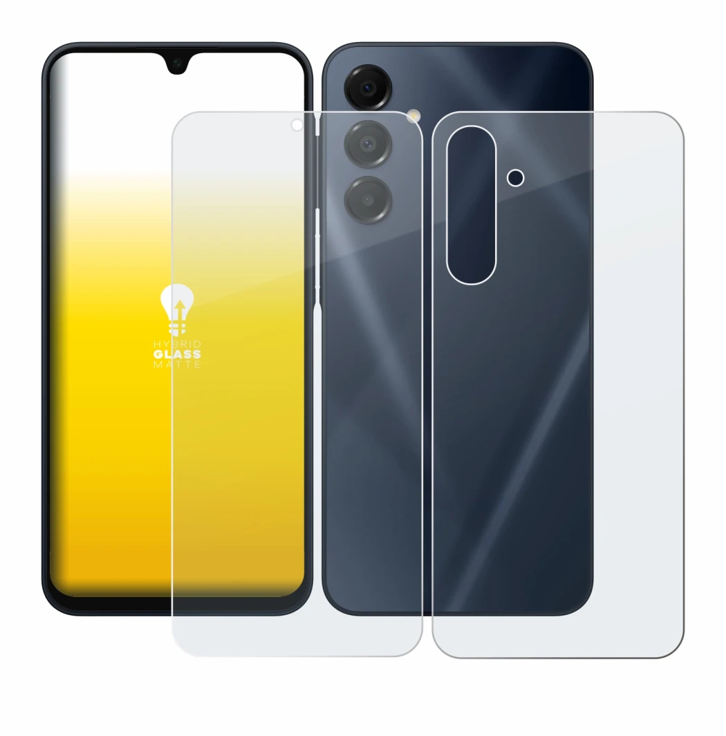 Immagine del dispositivo Samsung Galaxy A16 5G (Fronte+Retro) con un'ampia varietà di protezioni per lo schermo.