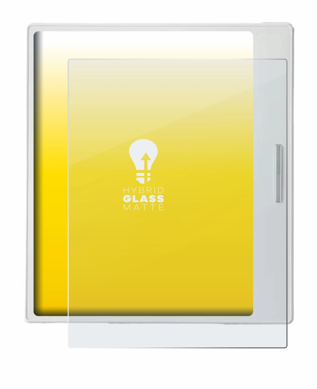 Immagine del dispositivo Boox Go Color 7 White Edition con un'ampia varietà di protezioni per lo schermo.