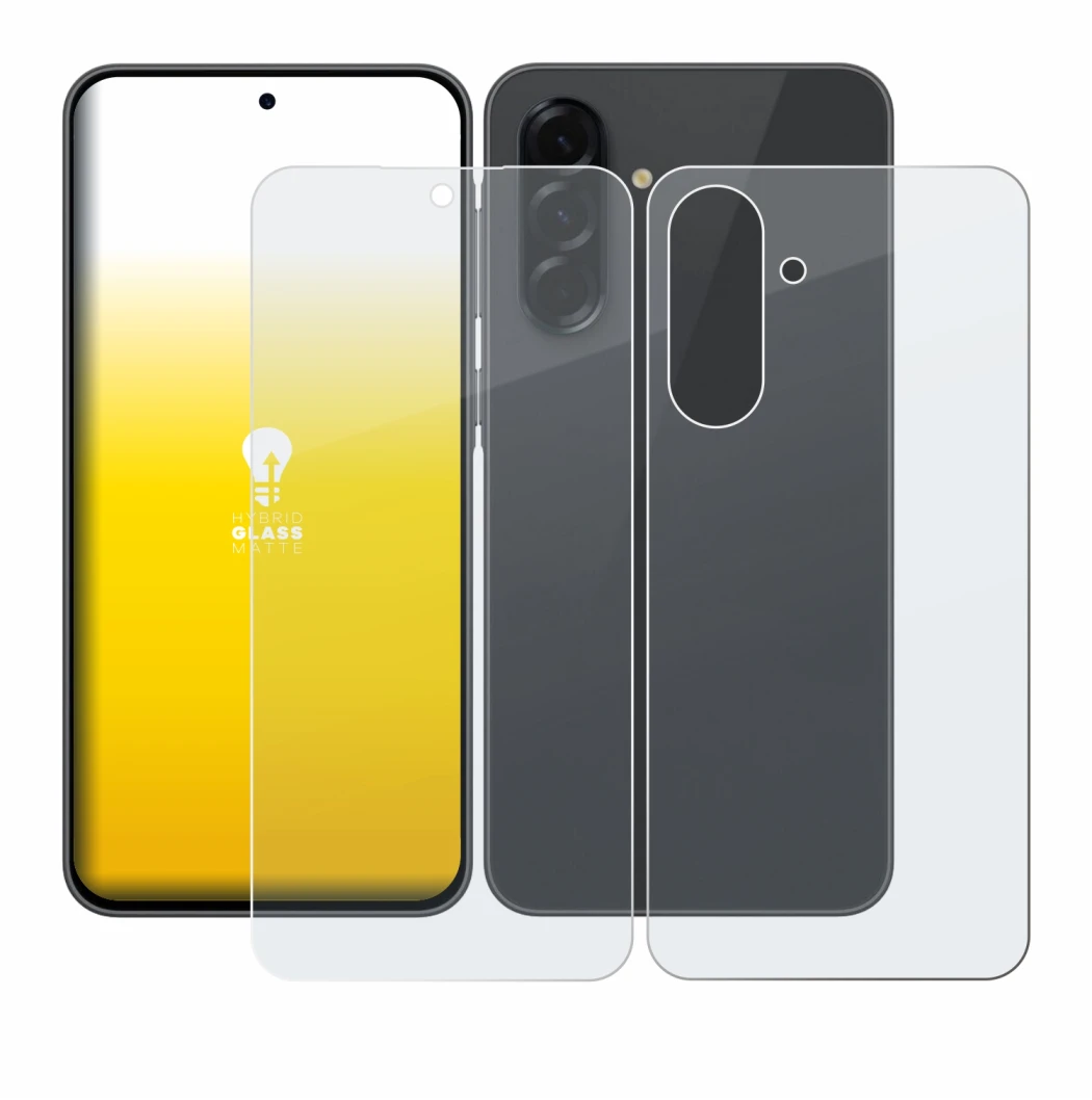 Immagine del dispositivo Samsung Galaxy A36 5G (Fronte+Retro) con un'ampia varietà di protezioni per lo schermo.