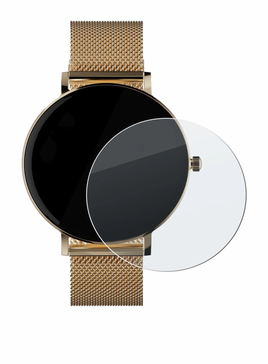 Immagine del dispositivo ZenWatch Venice Pro con un'ampia varietà di protezioni per lo schermo.