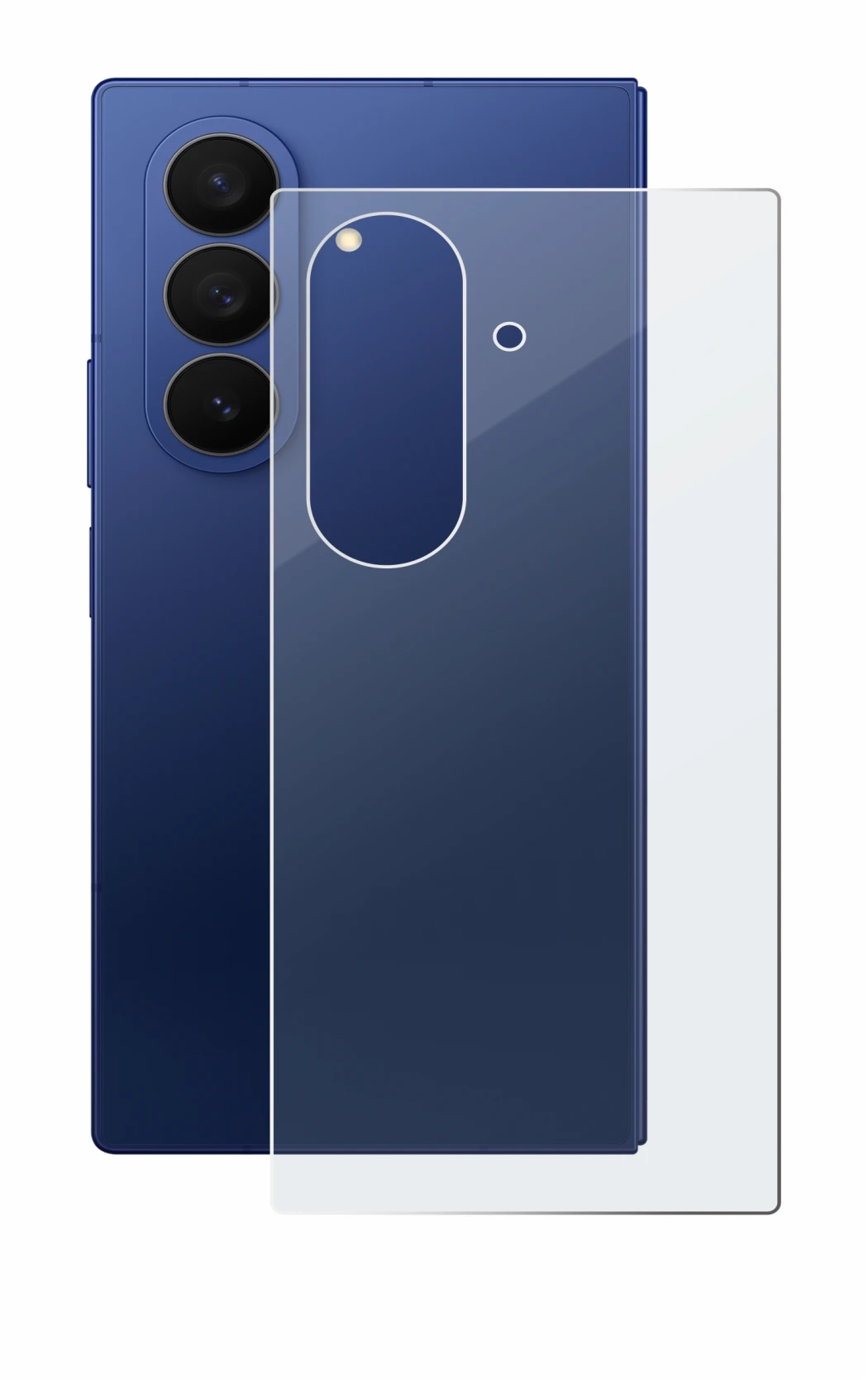 Immagine del dispositivo Samsung Galaxy Z Fold 7 (Posteriore) con un'ampia varietà di protezioni per lo schermo.