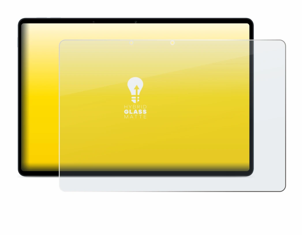 Immagine del dispositivo OnePlus Pad Lite con un'ampia varietà di protezioni per lo schermo.