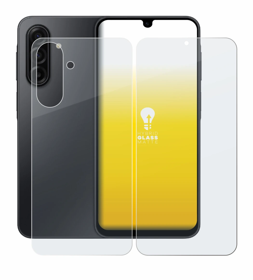 Immagine del dispositivo Samsung Galaxy A17 5G (Fronte+Retro) con un'ampia varietà di protezioni per lo schermo.