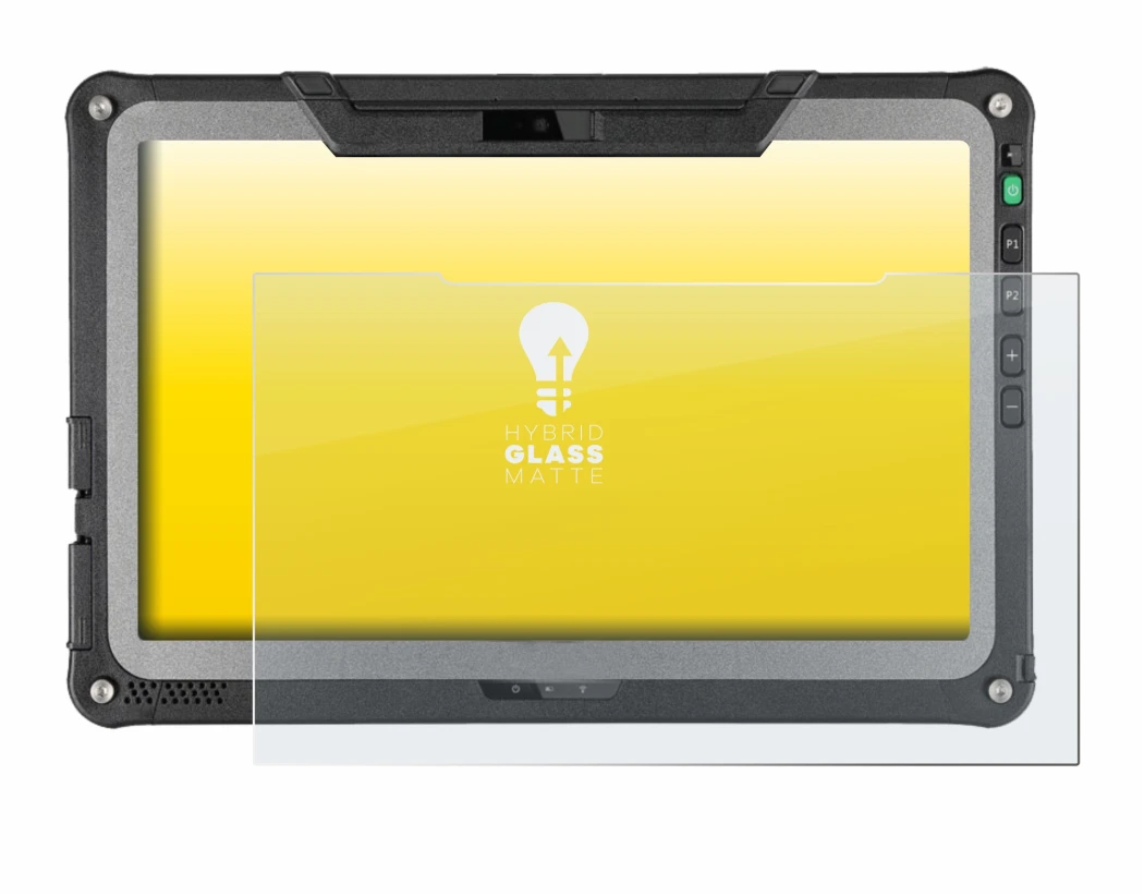 Immagine del dispositivo Getac F110 G7 con un'ampia varietà di protezioni per lo schermo.