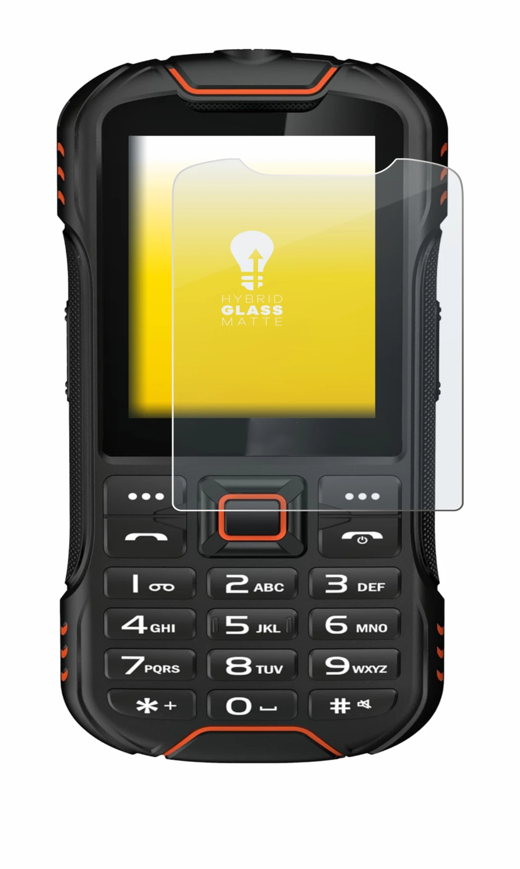 Immagine del dispositivo Gigaset GLX8 con un'ampia varietà di protezioni per lo schermo.