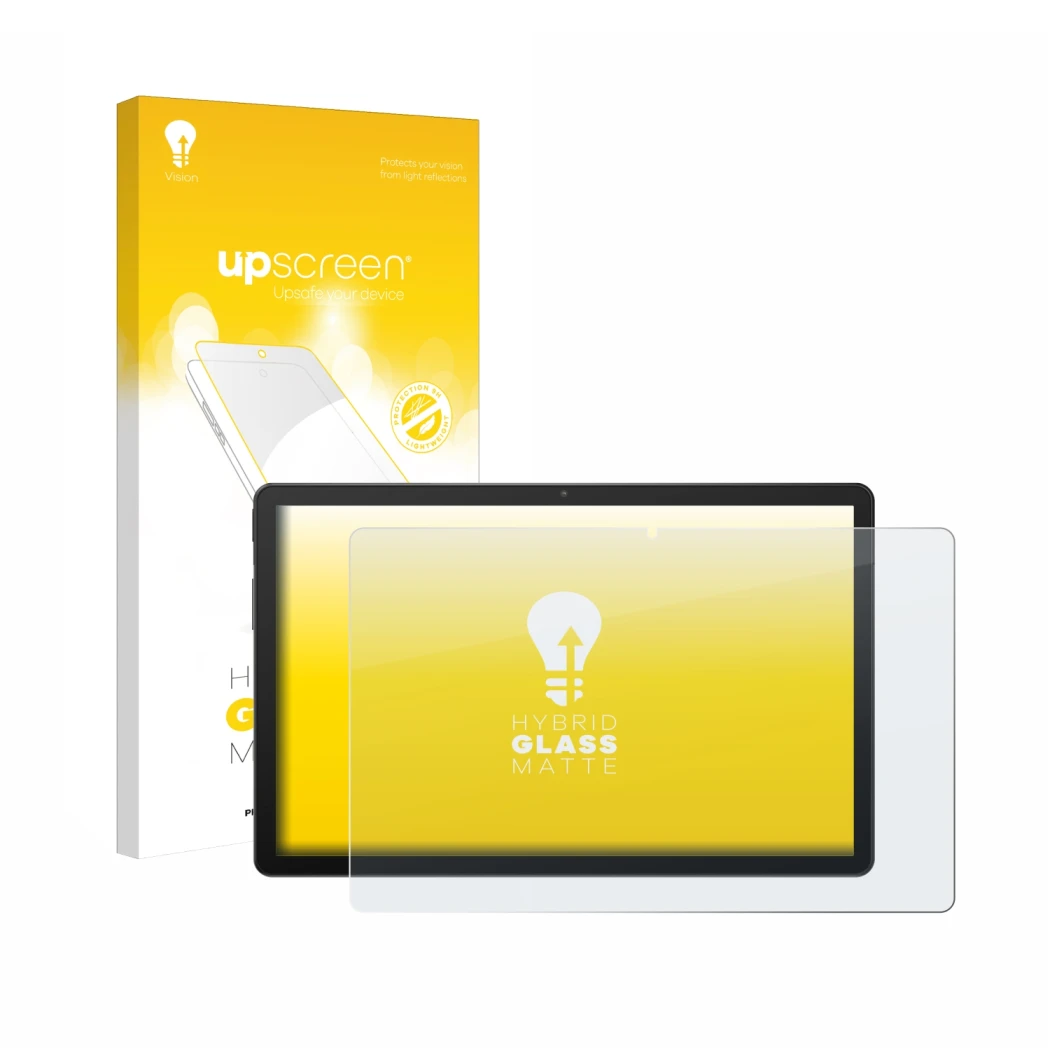 Parte frontale di una confezione del prodotto con il logo del marchio upscreen. Accanto è raffigurato il dispositivo Sunmi CPa