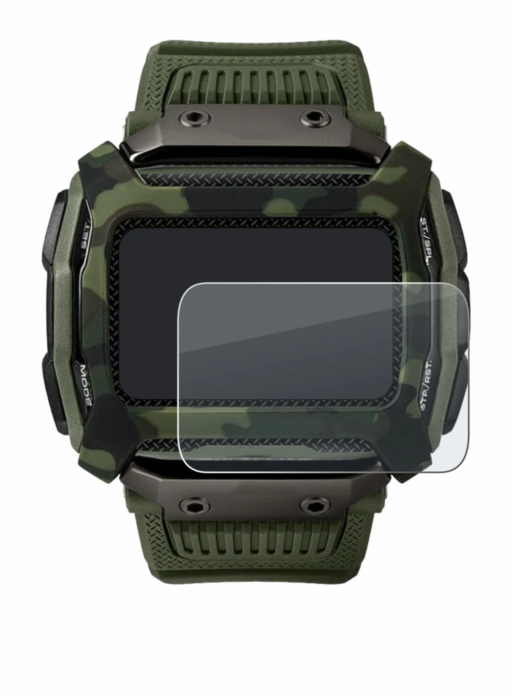 Immagine del dispositivo Timex Command Shock con un'ampia varietà di protezioni per lo schermo.