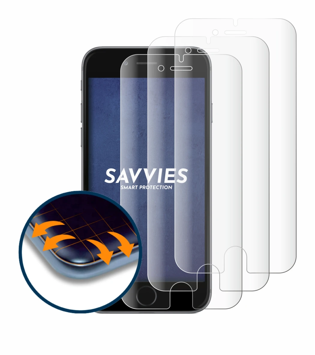 Immagine del dispositivo Apple iPhone 6S con un'ampia varietà di protezioni per lo schermo.
