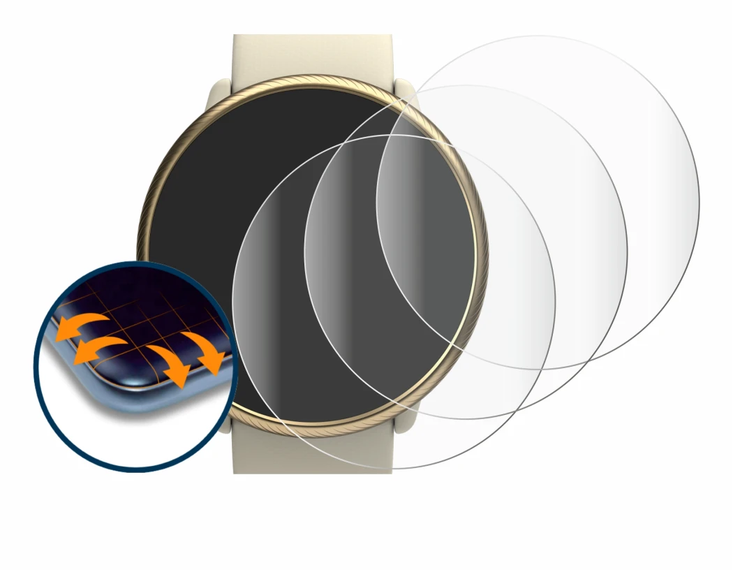 Immagine del dispositivo Polar Ignite 2 con un'ampia varietà di protezioni per lo schermo.