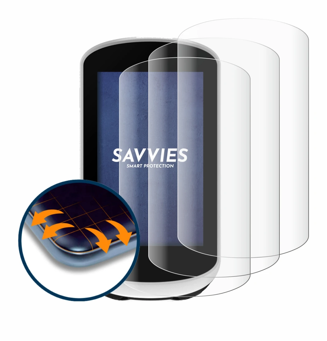 Immagine del dispositivo Garmin Edge Explore 2 con un'ampia varietà di protezioni per lo schermo.