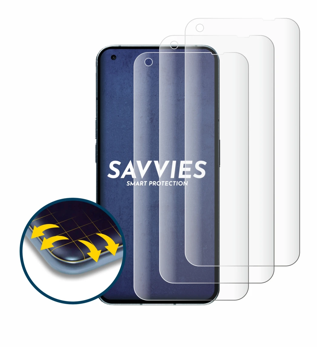 Immagine del dispositivo Nothing Phone (1) (case-friendly) con un'ampia varietà di protezioni per lo schermo.