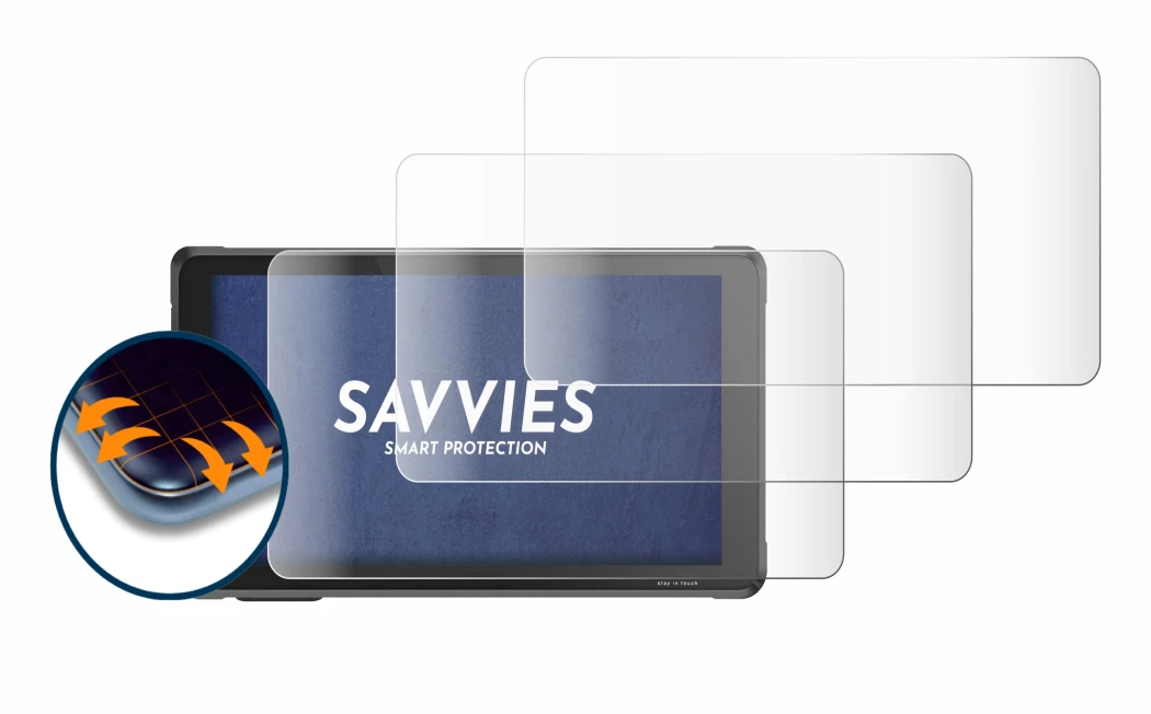 Immagine del dispositivo Interphone RideSync Sync55 con un'ampia varietà di protezioni per lo schermo.